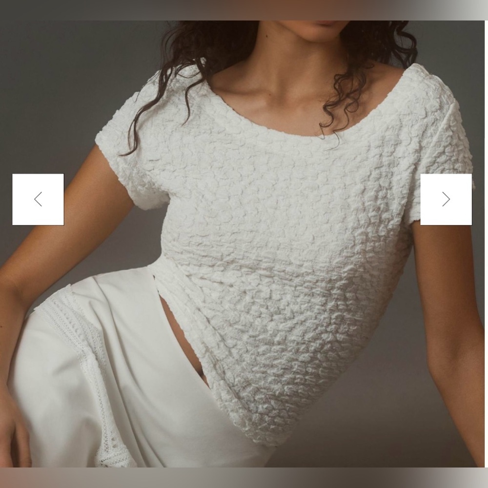NWT Anthropologie Maeve Socialite Popcorn Tee size small